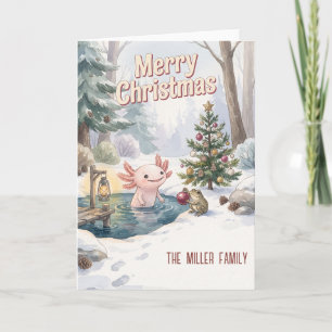 Jolie carte de Noël sur le thème de la forêt avec