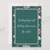 Jolie carte de Noël verte rétro vintage (Dos)