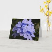 Jolie carte de note bleu Fleurs tropicales (Fleur jaune)