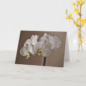 Jolie carte de note Fleurs d'orchidées blanches (Fleur jaune)