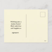 Jolie carte de Pâques de chat de vacances (Dos)