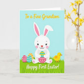 Jolie carte de Pâques pour petit-fils (Fleur jaune)