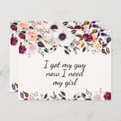 Jolie carte de proposition de demoiselle d'honneur (Devant / Derrière)