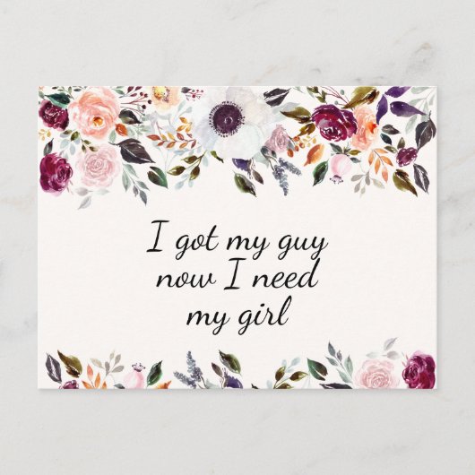 Jolie carte de proposition de demoiselle d'honneur (Devant)