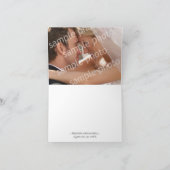 Jolie carte de remerciement photo en Damas (argent (Intérieur)