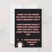 Jolie carte de remerciement pour l'anniversaire de (Dos)