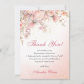 Jolie carte de remerciement pour les 16 ans avec d (Devant)