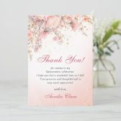 Jolie carte de remerciement pour les 16 ans avec d (Debout devant)