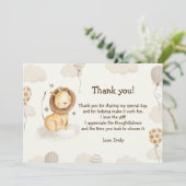 Jolie Carte de remerciements d'aquarelle de lion (Debout devant)