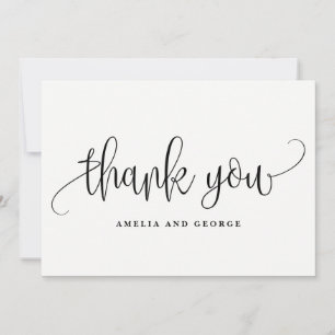 Jolie Carte de remerciements de calligraphie