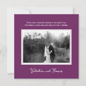 Jolie Carte de remerciements de fleurs d'aquarelle (Dos)