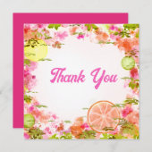 Jolie carte de remerciements fruitée colorée (Devant / Derrière)