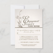 jolie carte de réponse de mariage (Devant)