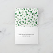 Jolie carte de Saint-Patrick pliée avec lutin (Intérieur)