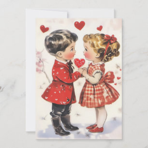 Jolie carte de Saint-Valentin vintage pour les fêt