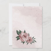 jolie carte de sièges botaniques fleurs roses (Dos)