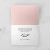 Jolie carte de Sympathie Florale Peach (Intérieur)