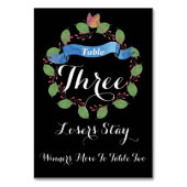 Jolie carte de table Bunco en germe florale #3 (Dos)