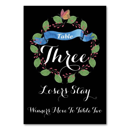 Jolie carte de table Bunco en germe florale #3 (Par défaut)