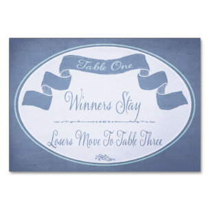 Jolie carte de table Bunco Ruban #1