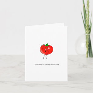Jolie carte de tomate, de la tête aux pieds
