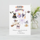 Jolie carte de vacances d'Halloween avec des citro (Debout devant)