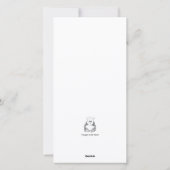 Jolie carte de vacances Oiseau Bleu Plat (Dos)