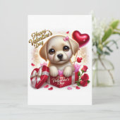 Jolie carte de vacances plate de Labrador pour la (Debout devant)