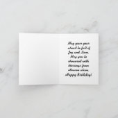 Jolie carte de voeux d'anniversaire de fleurs viol (Intérieur)
