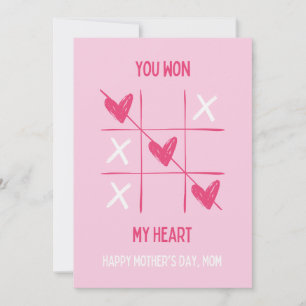 Jolie carte de vœux de fête des mères en forme de 