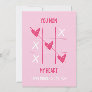 Jolie carte de vœux de fête des mères en forme de
