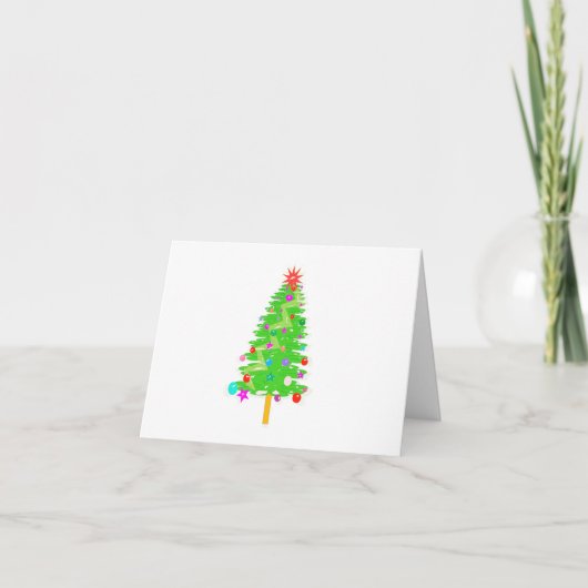 Jolie carte de voeux de Noël Arbre (Devant)