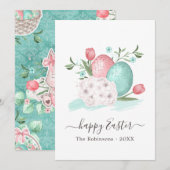 Jolie carte de vœux de Pâques (Devant / Derrière)