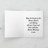 Jolie carte de vœux de Pâques à motif floral (Intérieur)