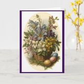 Jolie carte de vœux de Pâques à motif floral (Fleur jaune)