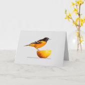 Jolie carte de voeux d'Oiseau Oriole (Fleur jaune)