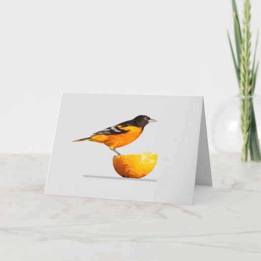 Jolie carte de voeux d'Oiseau Oriole (Devant)