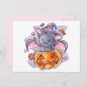 Jolie carte de vœux Halloween (Devant / Derrière)