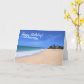 Jolie carte de voeux Hawaiian Beach (Fleur jaune)