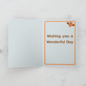 Jolie carte de vœux pliée pour l'anniversaire avec (Intérieur)