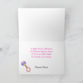 Jolie carte de voeux pour bébé Porte-bébé (Intérieur)