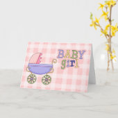 Jolie carte de voeux pour bébé Porte-bébé (Fleur jaune)