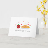 Jolie carte de vœux 'Tu es la pomme à ma tarte' (Fleur jaune)