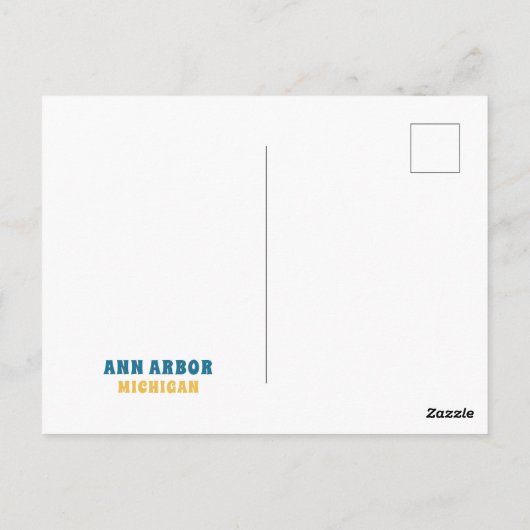 Jolie carte des choses préférées d'Ann Arbor Michi (Dos)