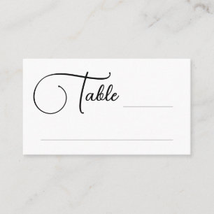 Jolie carte d'évaluation Mariage de table de scrip