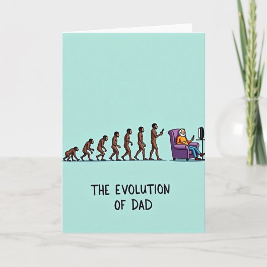 Jolie carte d'évolution pour la fête des pères (Devant)