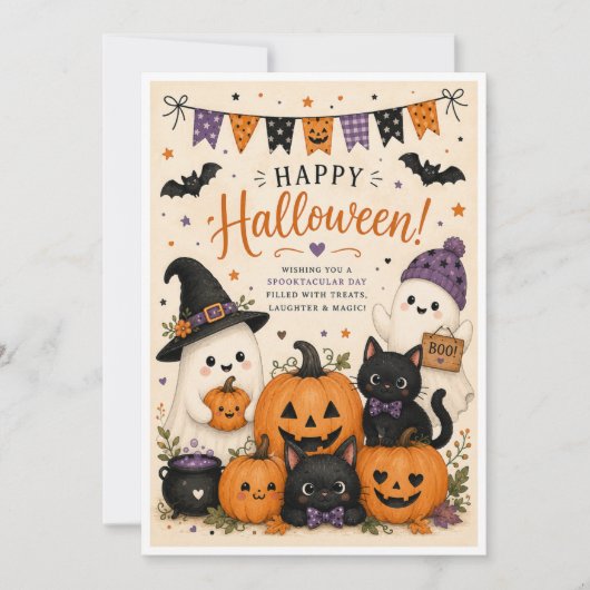Jolie carte d'Halloween (Devant)