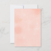 Jolie carte d'invitation Baby shower Peach (Dos)