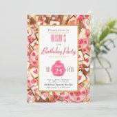 Jolie carte d'invitation de Fête Anniversaire (Debout devant)