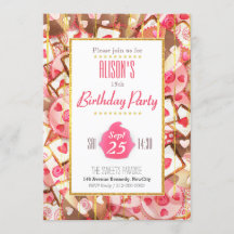 Jolie carte d'invitation de Fête Anniversaire